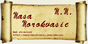 Maša Morokvašić vizit kartica